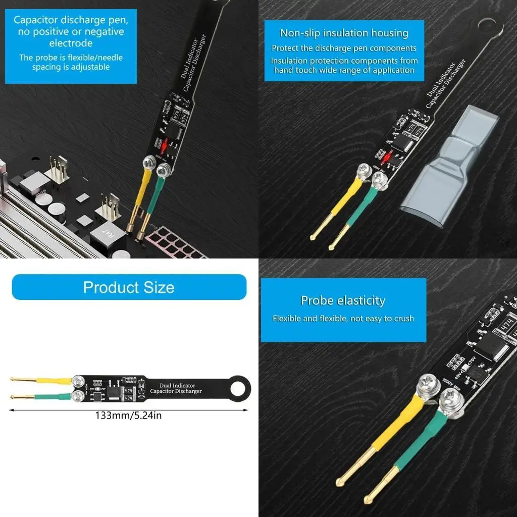 

652F Plastic Capacitor Discharge Instrument Tool for Engineers and Technicians in Educational Demonstrations Easy Portability