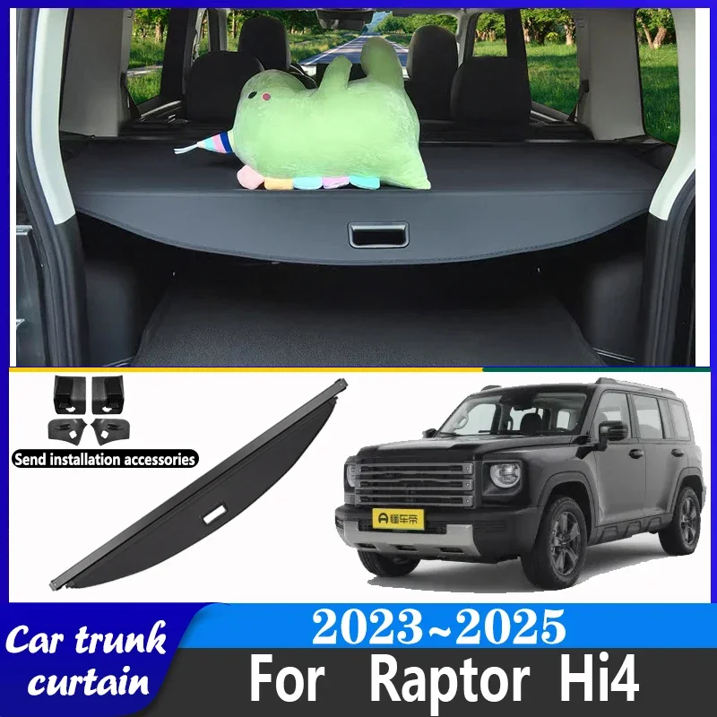 Car Trunk Curtain Cover For Haval Raptor Hi4 2023 2024 2025 Anti-peeping Auto Trunk Luggage Curtain Anti Peeping Car Accessories