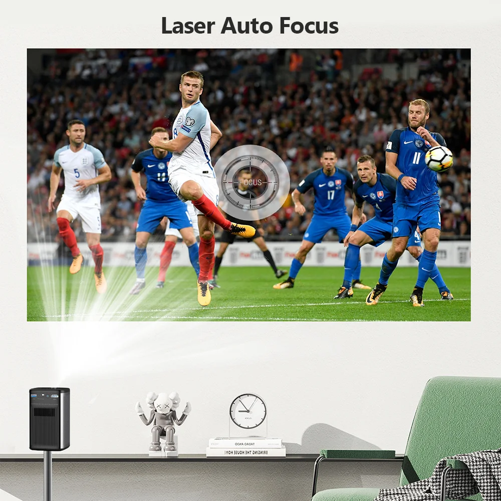 Vivicine M1 1080p 3D 4K Projector 15600mAh Battery Android 9.0 GTV 5G Wifi Auto Focus Home Theater Projector Beamer