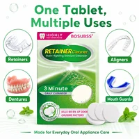 Denture Cleaning Tablets Fresh Breath Denture Cleaner Tablets for Retainers Mouth Guards Braces Oral Care 3