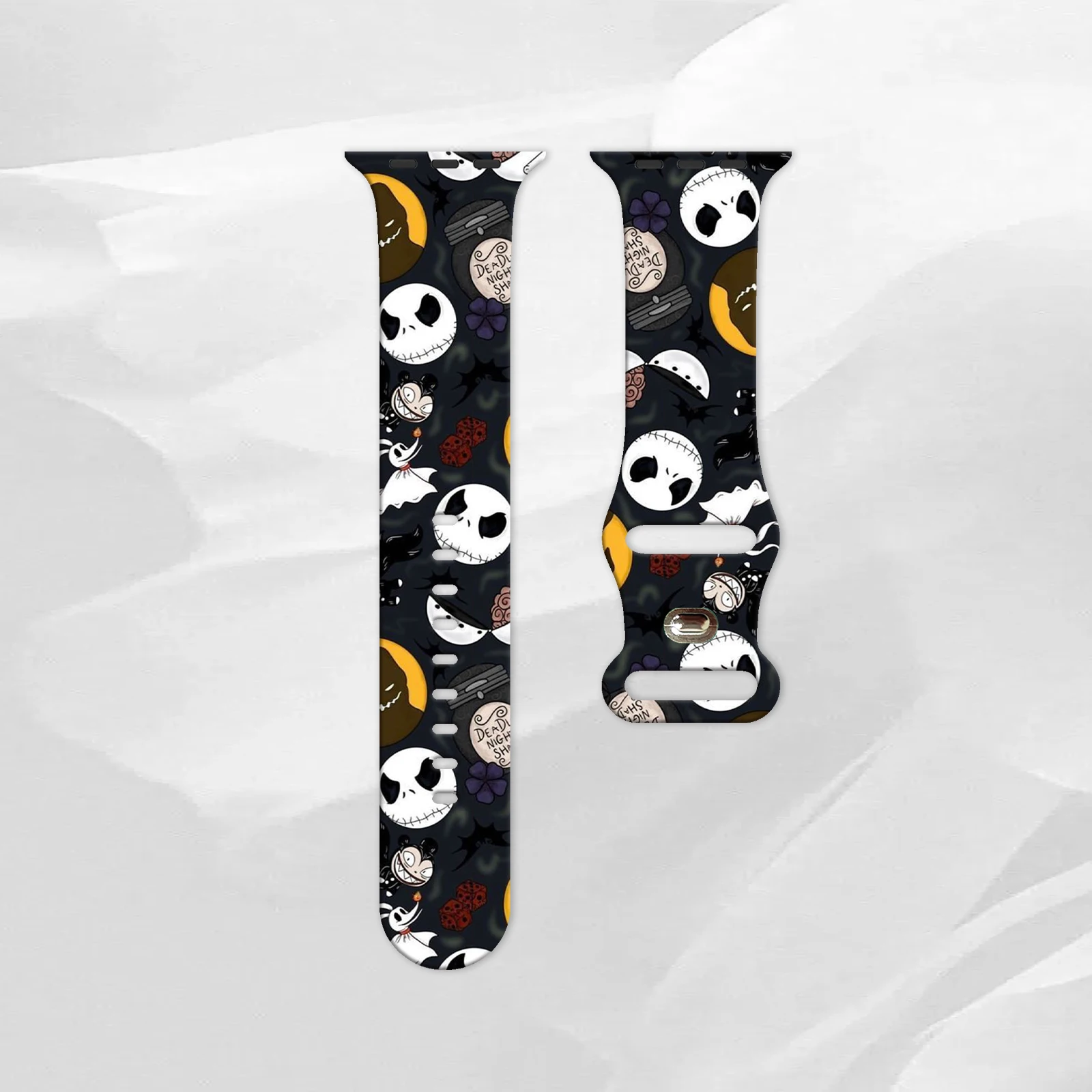 

MINISO Christmas Eve printed watch band for Apple Watch11 10 9 8 Silicone Band Replaceable Bracelet for iWatch 45mm 44mm 42mm