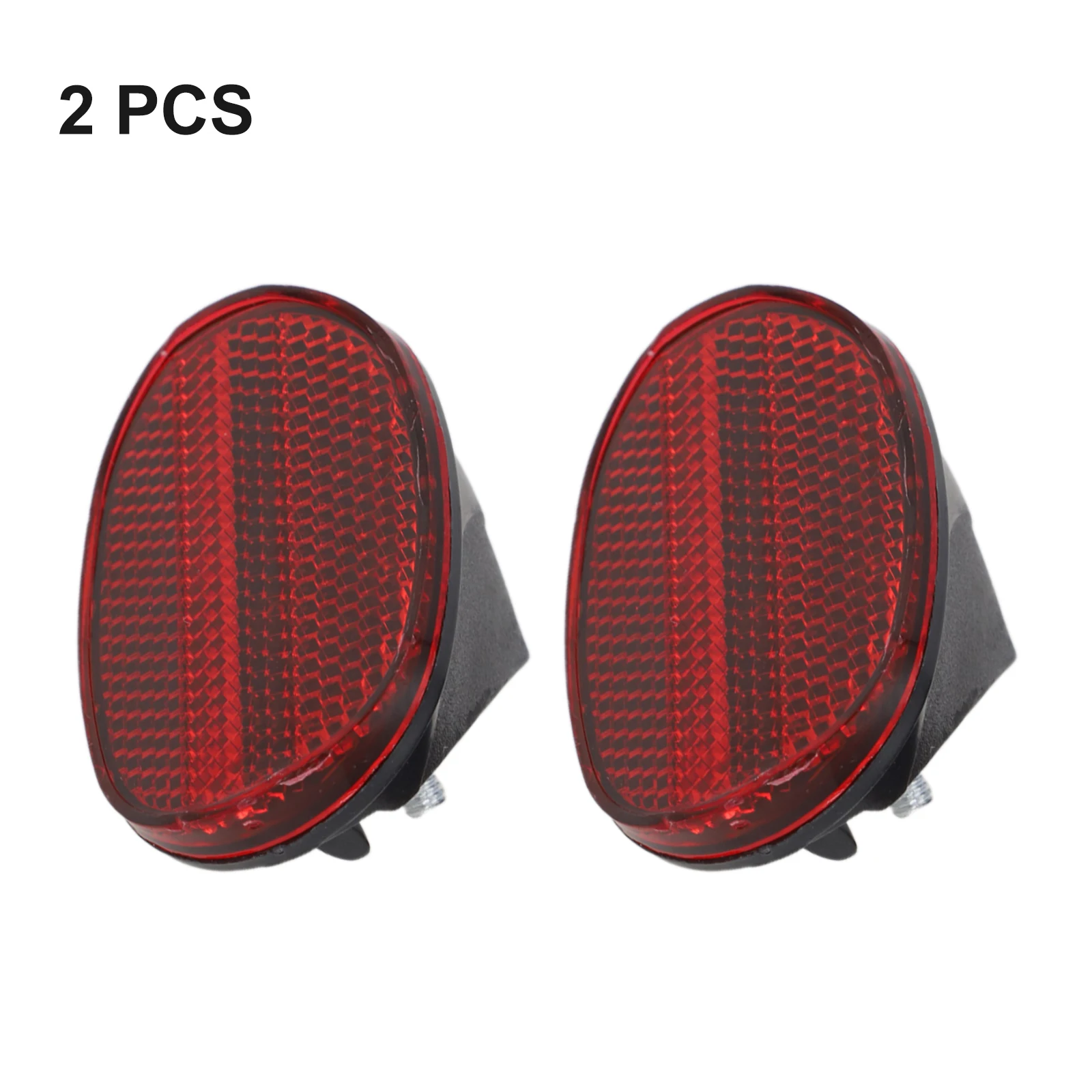 2pcs Bicycle Oval Rear Mudguard Reflector Bike Oval Rear Taillights Reflective Warning Lamp Night Riding Safety Light