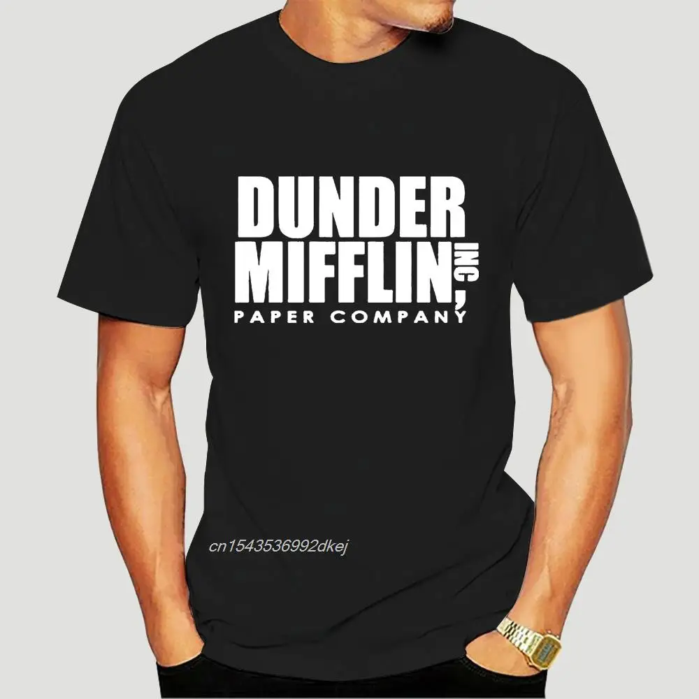 

Men T Shirt The Office TV Show Dunder Mifflin Paper Royal Blue Funny t-shirt Novelty Tshirt Women 4425A