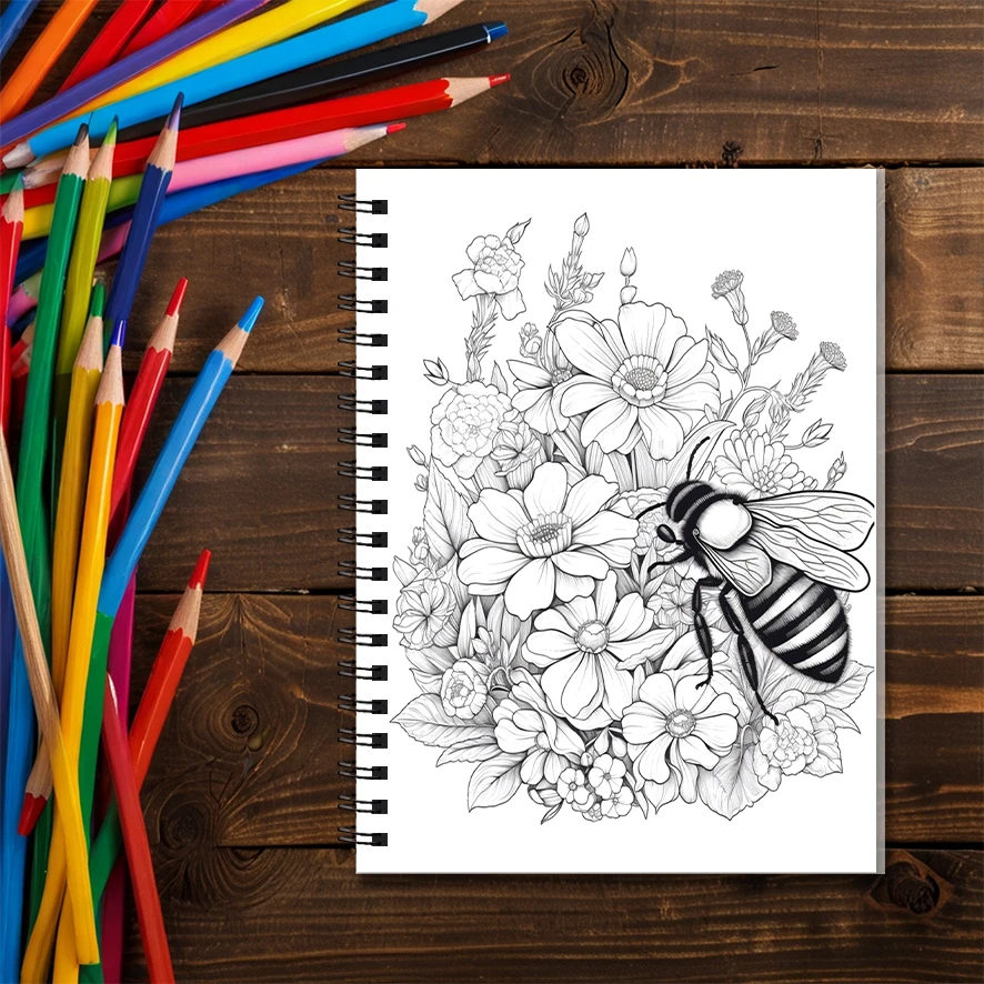 Adult Coloring Book - 8.3x 11.2 Inch 22 Page Coloring Book - Helps Reduce Stress and Ease Emotions