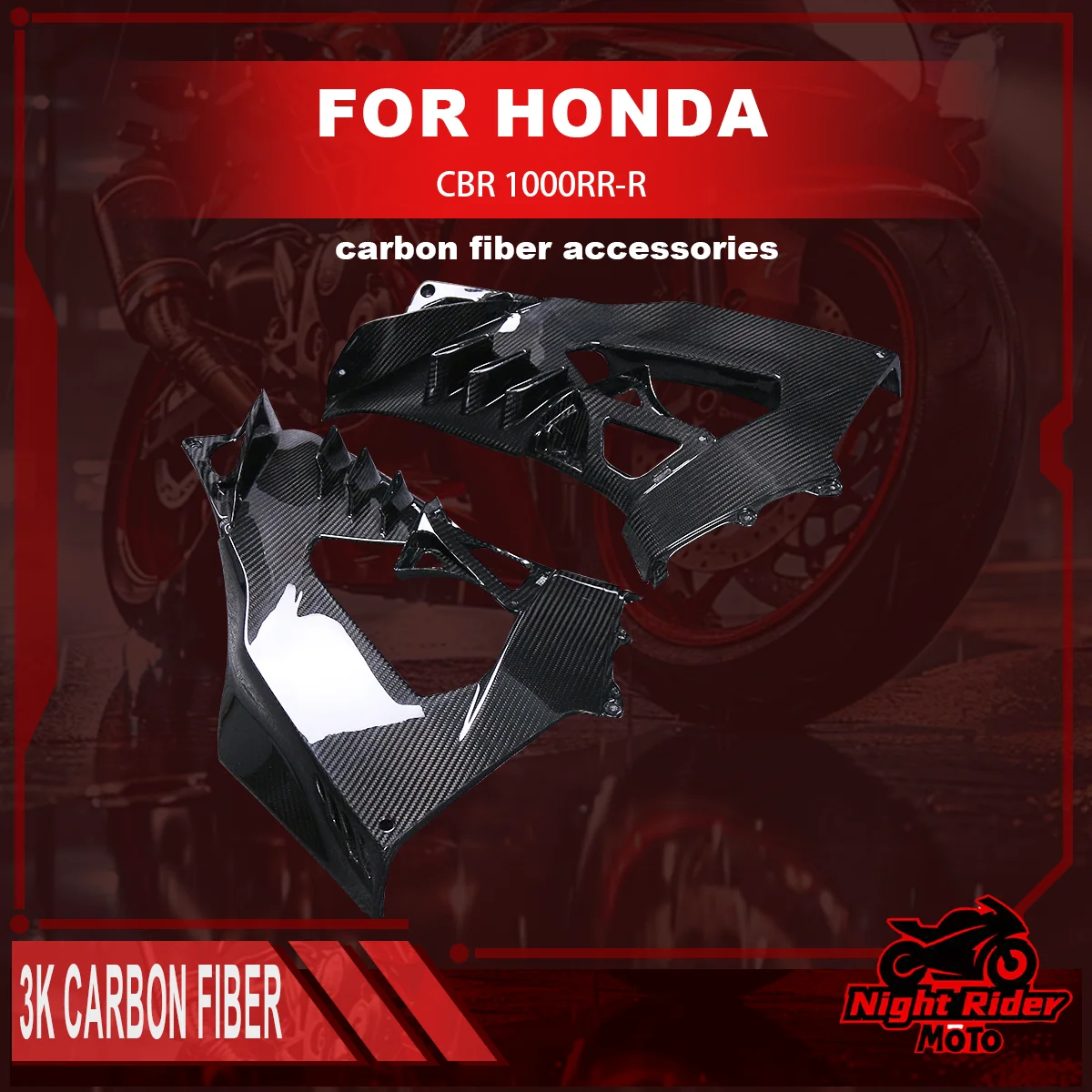 

100% pure 3K dry carbon fiber fairing side inner panel modification accessory, suitable for HONDA CBR1000RR-R, reducing weight
