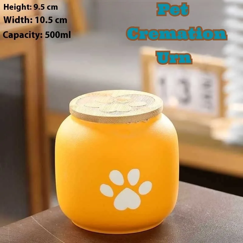 

Ceramic Pet Urn Memorial Keepsake Engraving Waterproof Airtight Container Ashes Storage Pet Loss Remembrance Gift Multiple