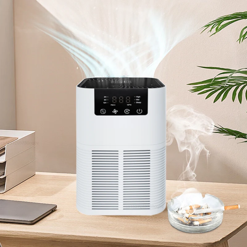 Air Purifier Home Air Freshener Negative Ions Generator Odor Eliminator HEPA Smoke Room Air Purifier Cleaner with Aromatherapy