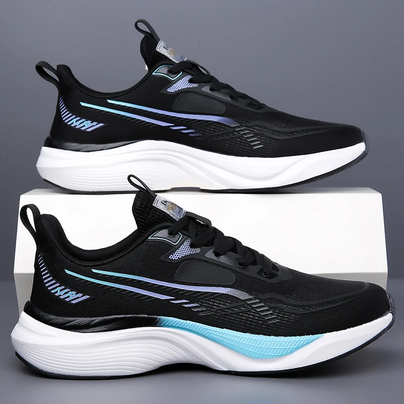 

Men's Shoes Sports Shoes 2025 Summer New Mesh Breathable Casual Sports Shoes Non-Slip Shock-Absorbing Soft Elastic Running Shoes