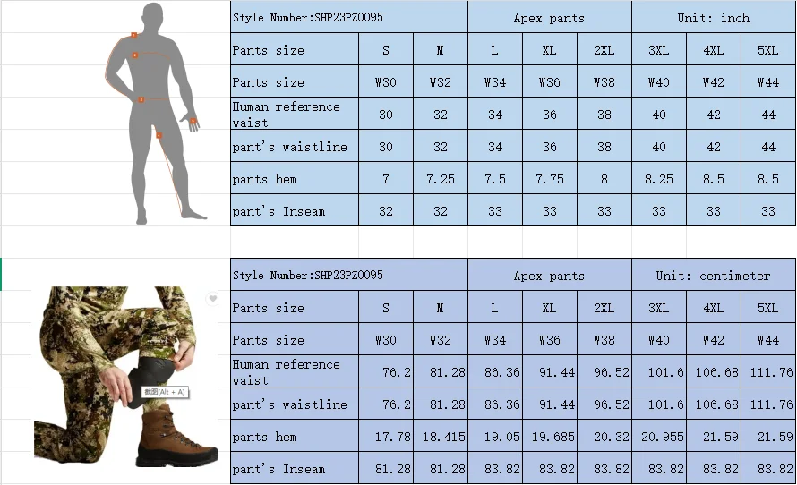 Hochwertige Apex-Hosen für die Jagd, Alpin-Tarnmuster, Outdoor-Sport - Atmungsaktive, Komfortable Technische Herrenhosen – Detail 1