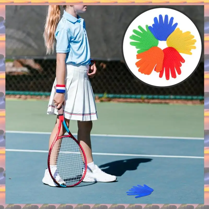 

ABML Hand Floor Markings Flooring Emblems Carpet Area Rugs Tennis Spot Markers For Gym Floor Site Marking Spots Hand Shape Durab