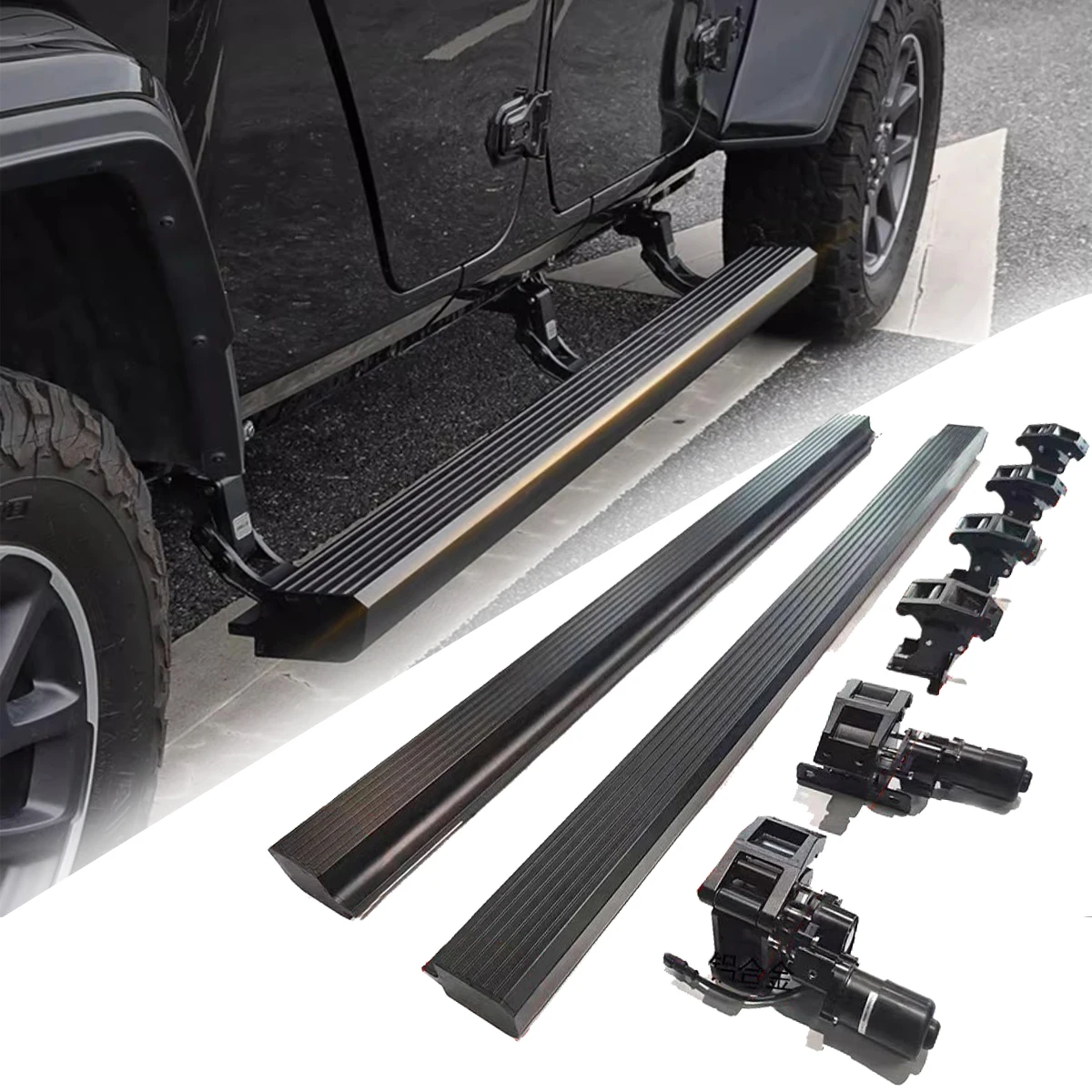 Deployed Running Boards Electric Side Steps Fits for Jeep Gladiator JT 2020-2025 Aluminium