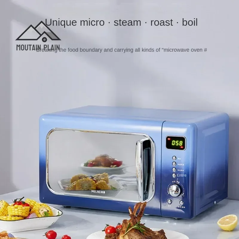 Microwave Oven Home Multifunctional Rotary Table Fully Automatic New Intelligent Flat Panel Small Fast Heat Lighting Wave Oven