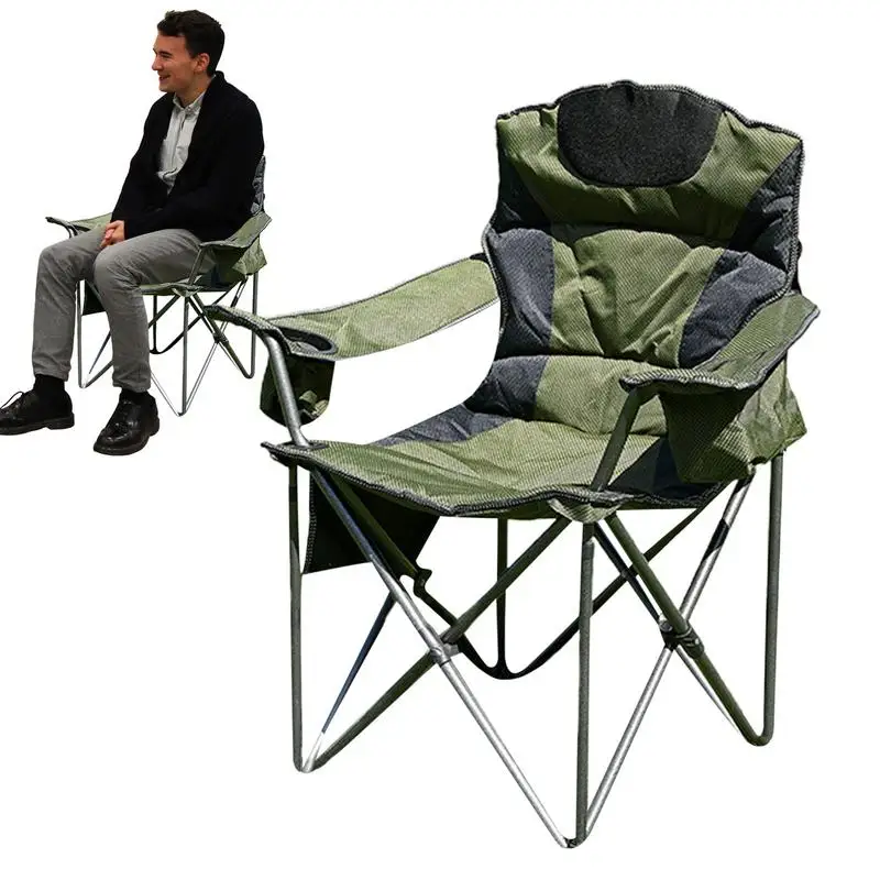 

Foldable Fishing Chair Small Folding Chair Portable Camping Ice Fishing Stool 600D Oxford Cloth With Sturdy Iron Structure