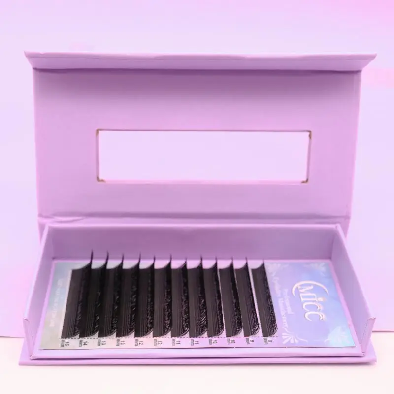 New 2D U Shaped YY Eyelash Extension Double Layer U YY Lashes Super Soft Parallel Premade Fan Lashes C/D/CC Curl Makeup Tools