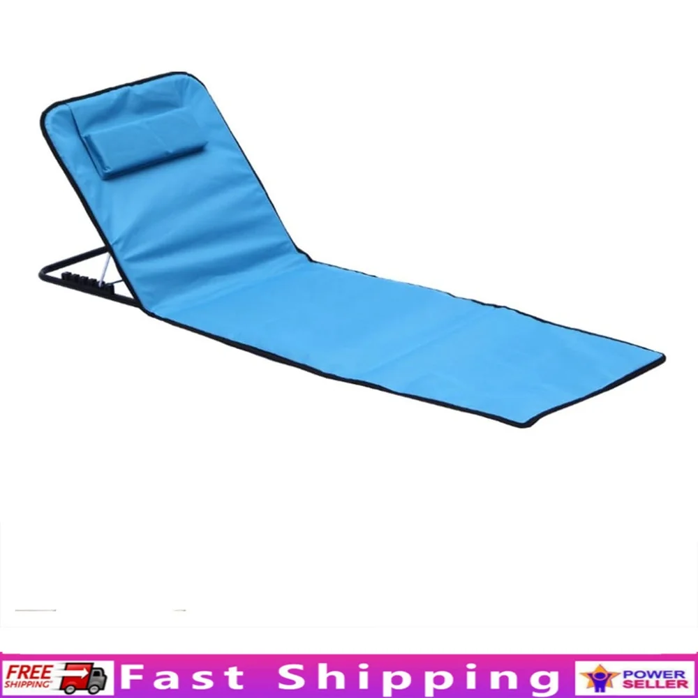 

Adjustable Beach Chairs Adults Folding Lounge Chairs 5 Position Reclining Portable Sunbathing Patio Lounger Lightweight Backpack