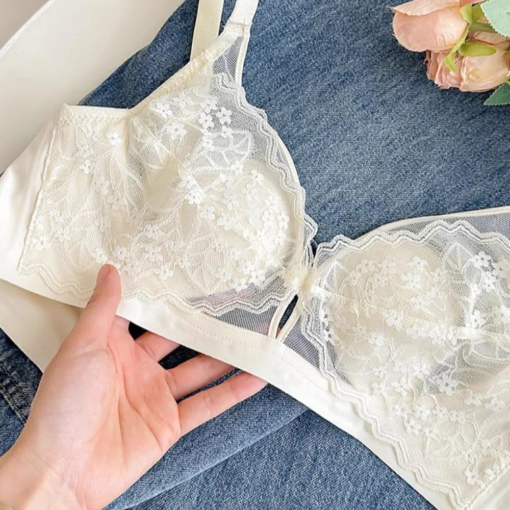 آذان أرنب منصات داخلية لاسلكية عميقة الخامس الصدرية إغلاق المناسب مكافحة ترهل حمالة للنساء تجمع الثديين للصدمات #3