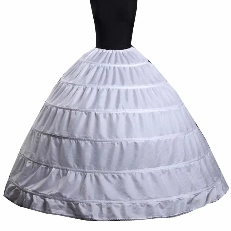 

6 Hoop Petticoat Underskirt For Ball Gown Dress 110cm Diameter Underwear Crinoline Wedding Accessories