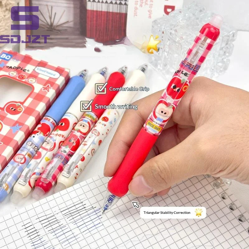*Hot Sale.4Pcs/Set Kawaii Erasable Gel Pen 0.5mm Blue And Black Ink Quick Dry Smooth Writing Pens School Office Stationery