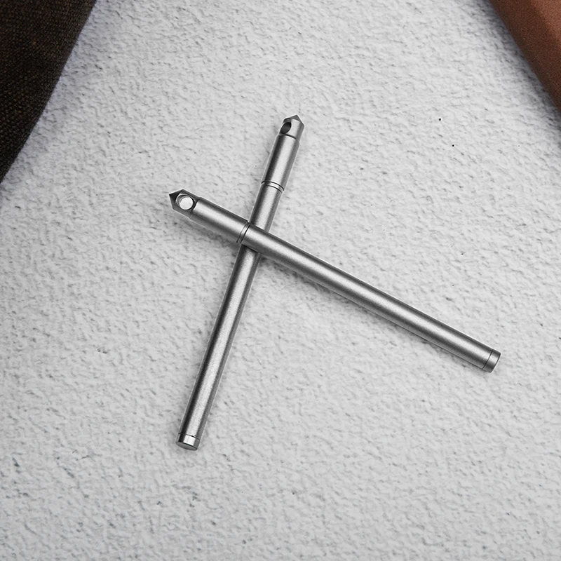 المحمولة البسيطة قلم حبر جاف من التيتانيوم EDC أداة المفاتيح للتخييم في الهواء الطلق المشي لمسافات طويلة بقاء الأداة