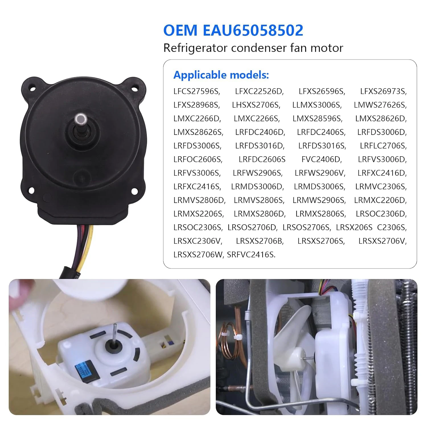 Z40I12MS1A0-57K06C EAU64843805 for LG Refrigerator Freezer DC 12V Fan Motor Fridge Fan Motor