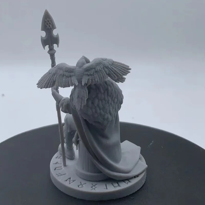 Figura de Odin del líder de Dios, escala 1/24, altura completa, 88mm, estatua estática, mini juguete en miniatura, diorama sin montar y sin pintar