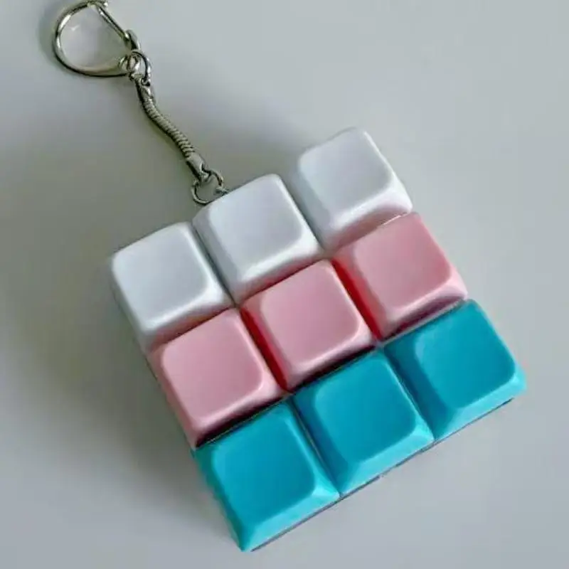 9-Tasten-LED-Tastenkappen-Schlüsselanhänger, Finger-Tastaturkappen, Spielzeug-Schlüsselanhänger, Stressabbau-Gadget, Zeitvertreib für Erwachsene – Detail 17