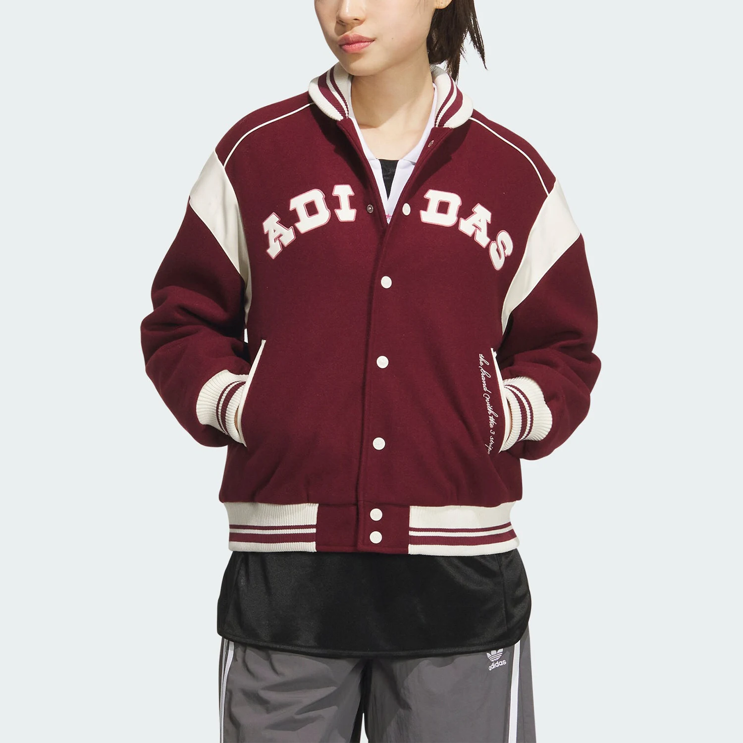 Adidas genuine clover women's retro warm sports casual cotton clothing JD6380