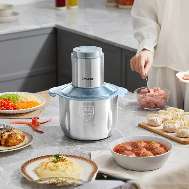 Large Capacity Meat Grinder Household Automatic Multi-function Cooking Machine Stainless Steel High Power Electric Mixer