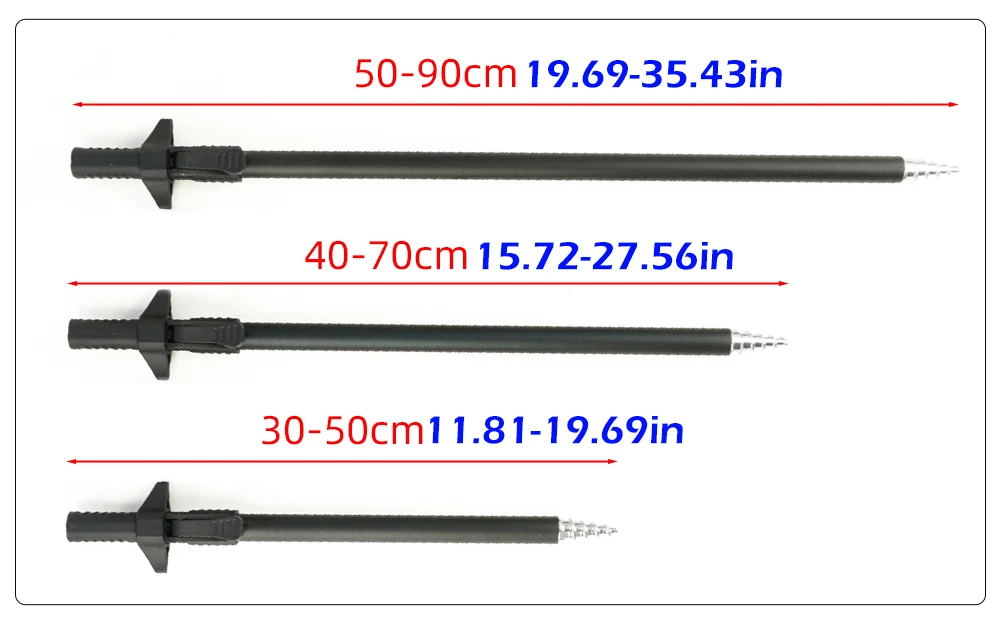 Hirisi Aluminium Karpfen Angeln Bank Sticks Bankstick Einstellbare Karpfen Bank Stick Angelrute Pod Rest Angeln Zubehör – Detail 2