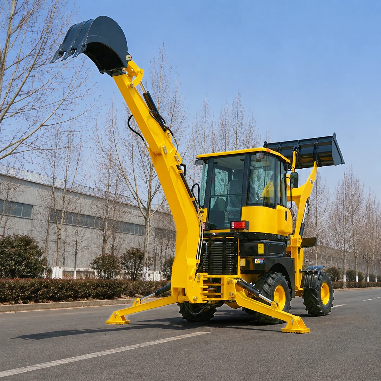Customized High Efficiency Backhoe Loader Digger Front End Loader Earthmoving Heavy Duty Machine Industrial Use