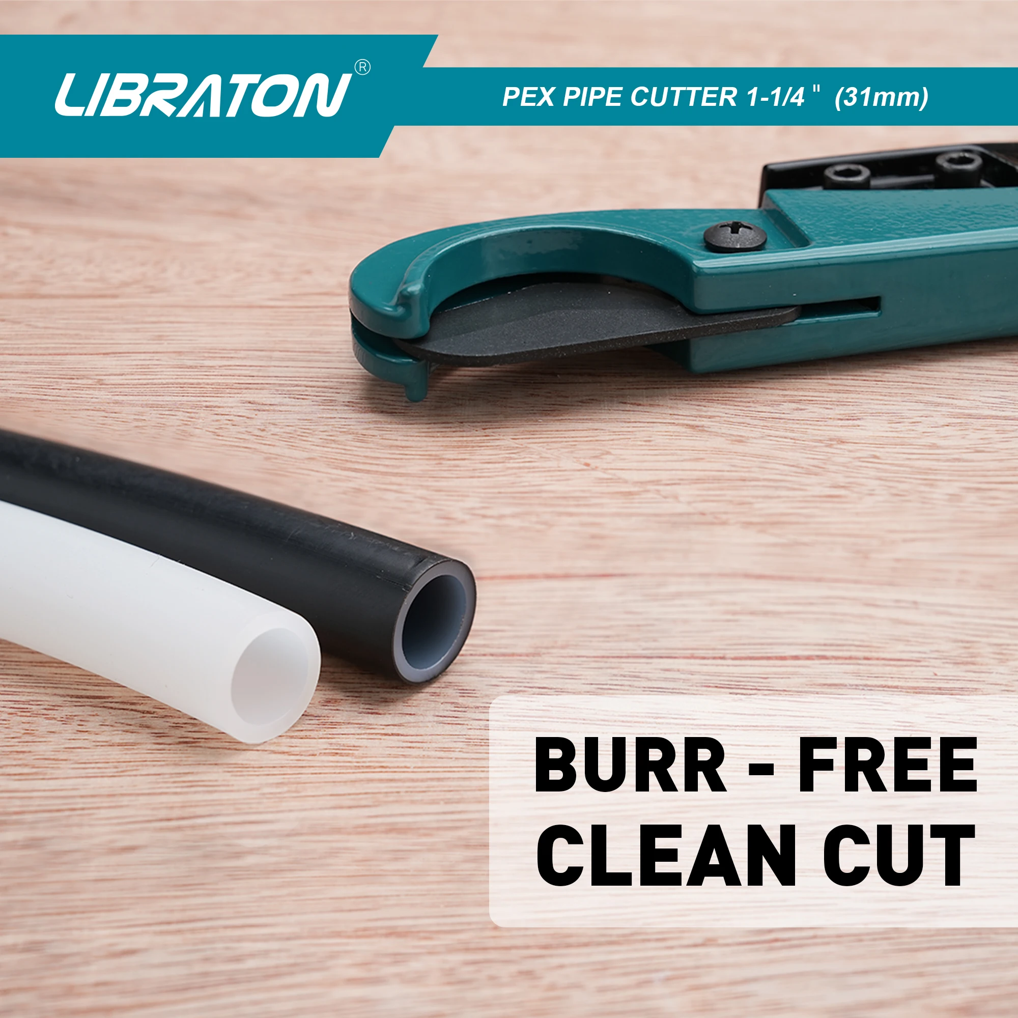 Libraton Pipe Cutter 32mm, 2PCS SK4 Steel PPR/PVC Cutters, 1-1/4\'\' Pex Cutter Tube Cutting Tool for PEX, PVC (Thin), PPR Plastic