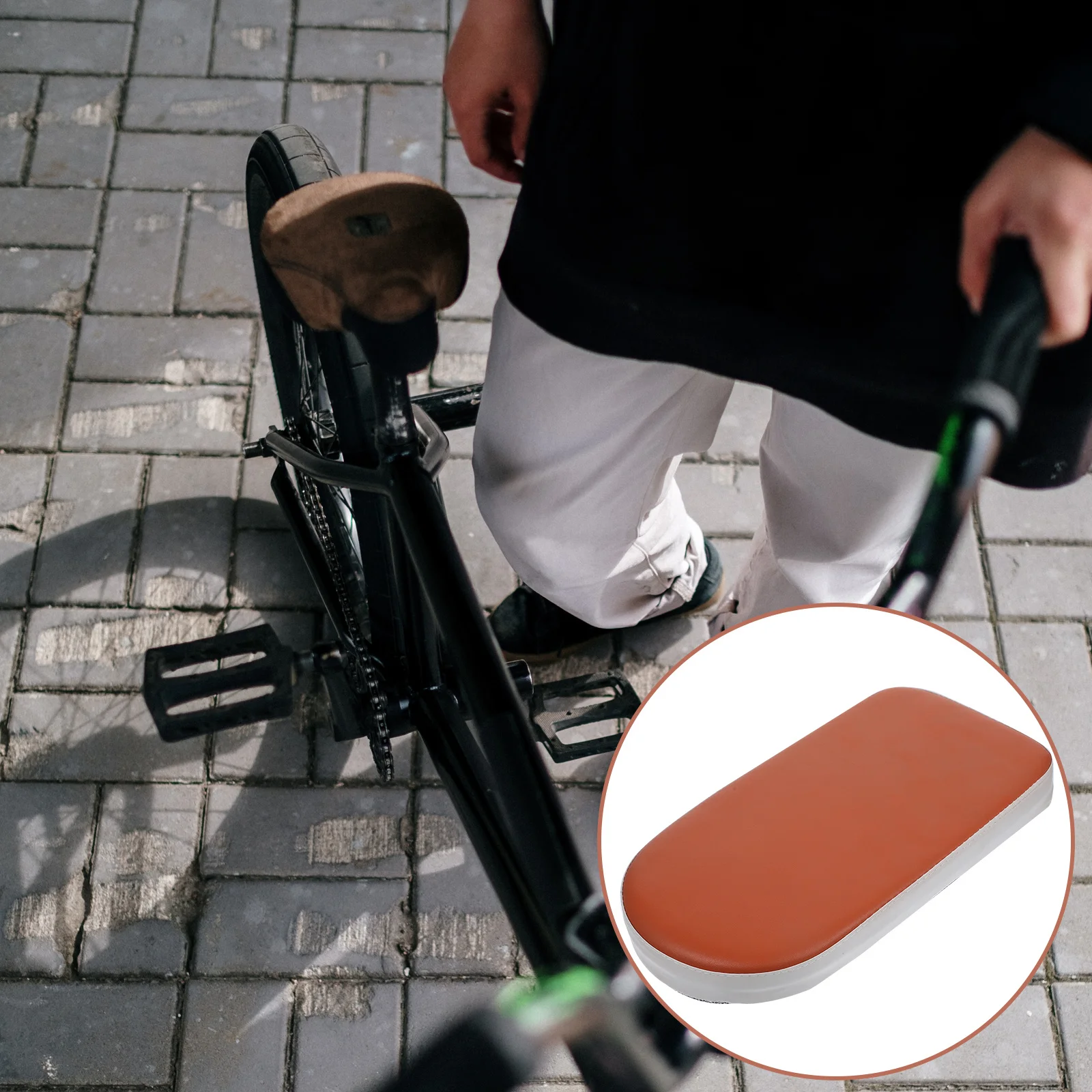 Rear Saddle For Bike Non-Slip Black Stretch Thick Sponge Cushion Child Seat Cover Easy Install Removable Design Cycling