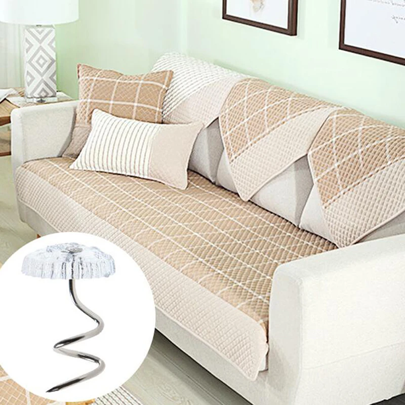 Twist Pins ComforterTwist Nails Stainless Steel Transparent Spiral Pins Bed Sofa Cloth Fixed Buckle Sheets Useful NonCove