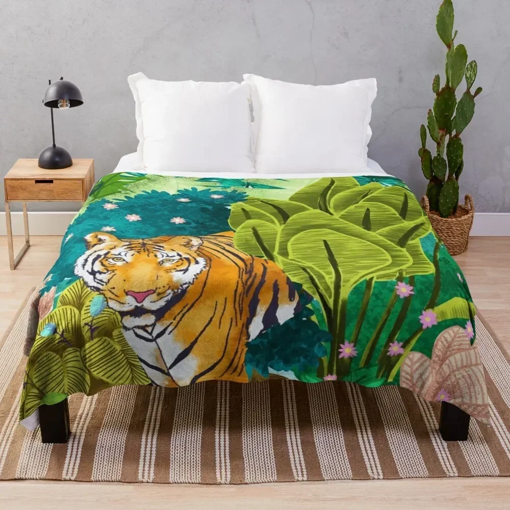 

Jungle Tiger Throw Blanket Tourist for sofa decorative Blankets