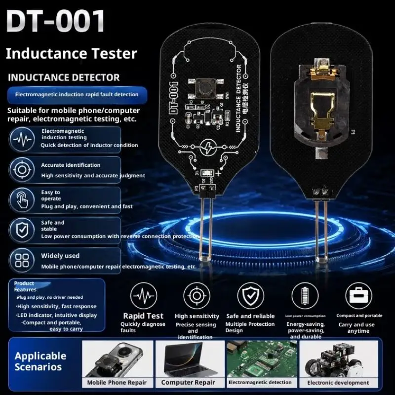 Inductance Tester DT-001 For PCB Repair With Electromagnetic Technology Quick Fault Detection Tool