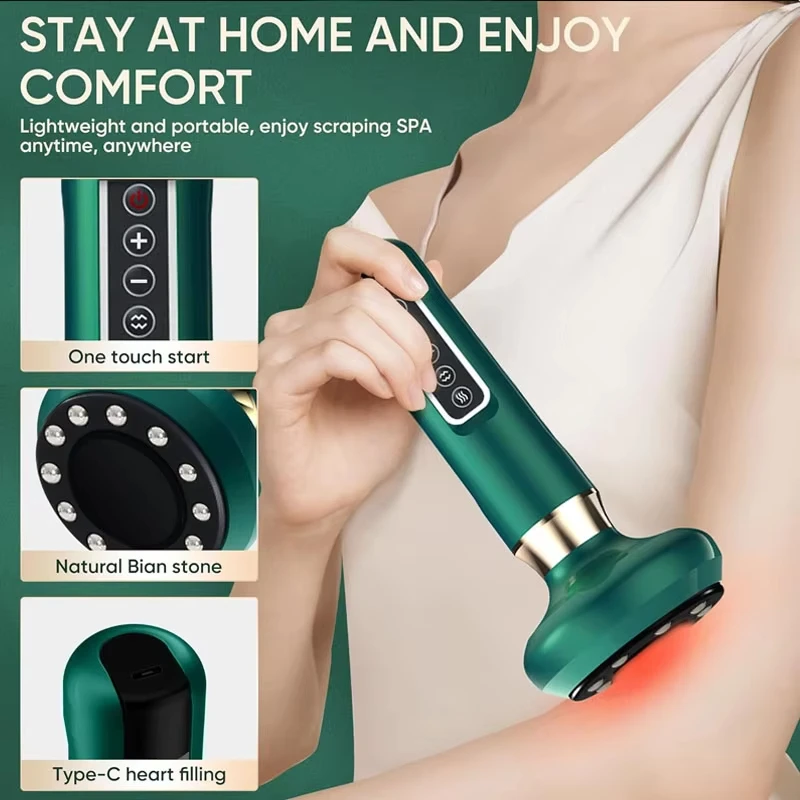 

Smart Vacuum Massage Jars Rechargeable Cupping Device Infrared Red Light Warm Compress Body Back Shoulder Chinese Suction Cups