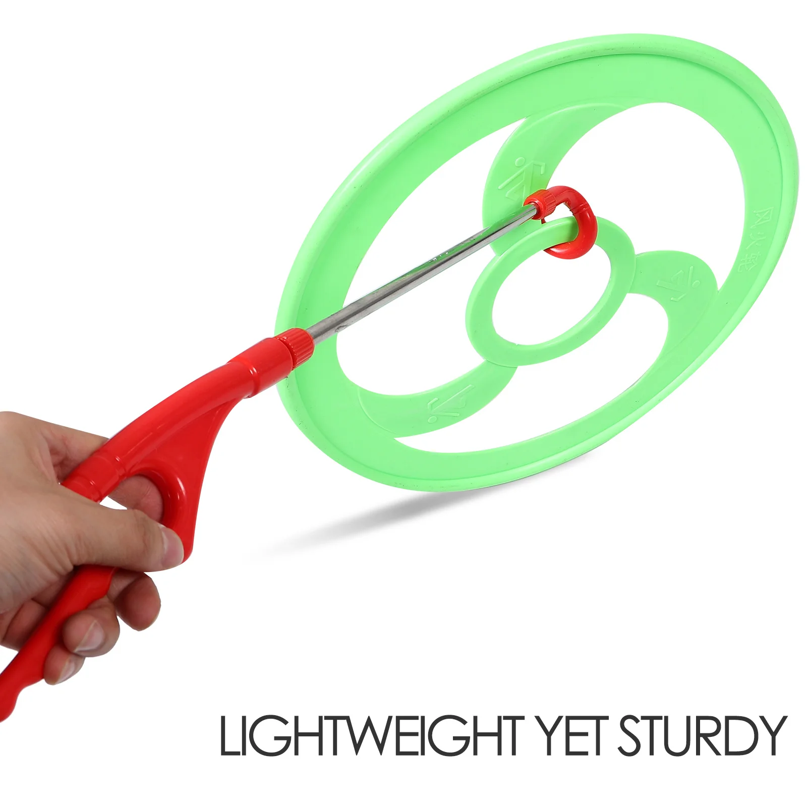 مجموعة واحدة من حلقة المتداول البلاستيكية للأطفال في الهواء الطلق مقبض مريح لفريق المهارات الحركية لعب لعبة الهوب الصينية التقليدية المحمولة