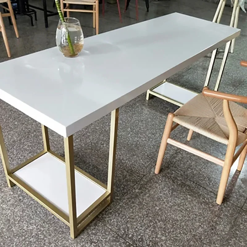

Solid wood desk, American loft studio retro meeting table, household small apartment single desk