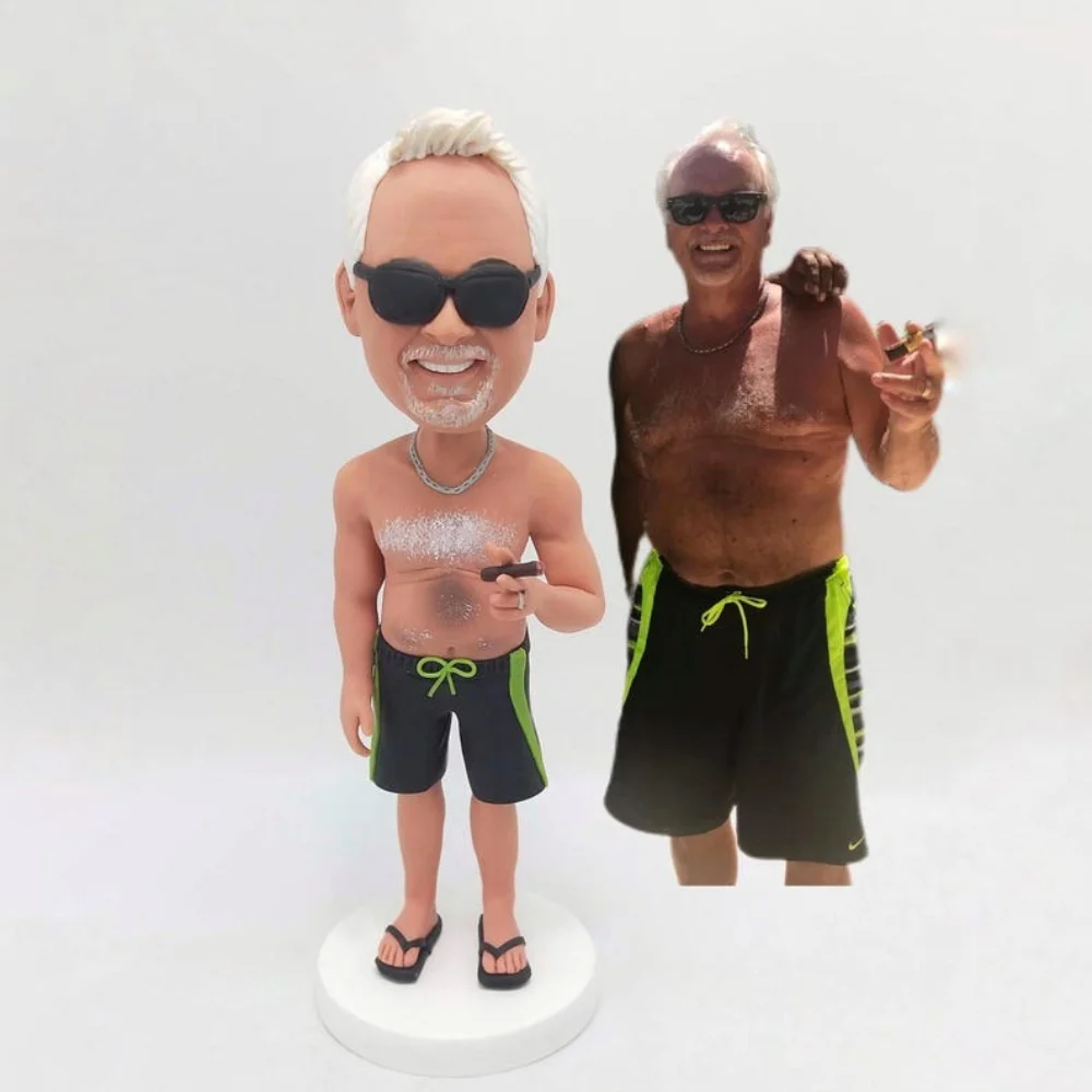 

Custom Clay Bobblehead Figure for 3D from Photo Handmade Personalized Wedding Anniversary Birthday Gift