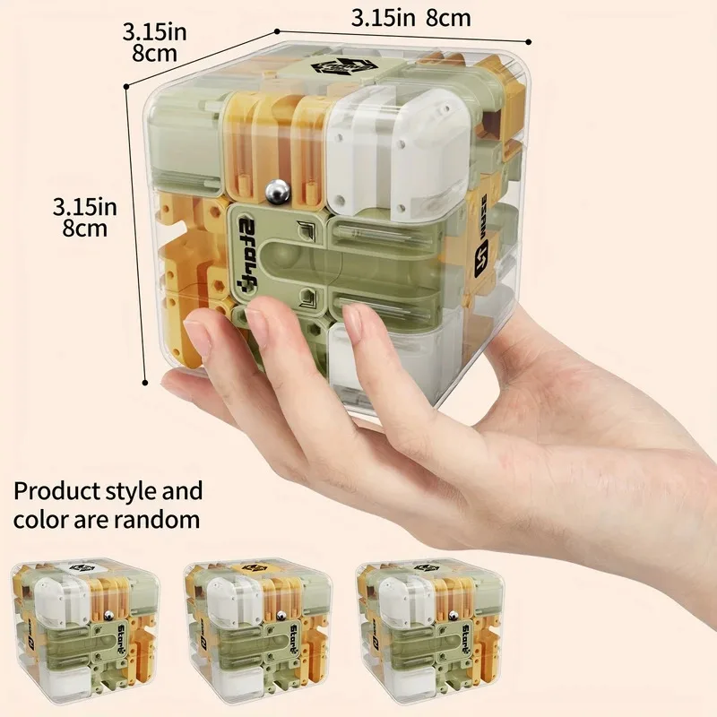 

Children's Educational Toys 3x3 Six-sided Transparent Maze Magic Cube3D Puzzle Maze Game Puzzle Speed Cubes Maze Toys for Kids