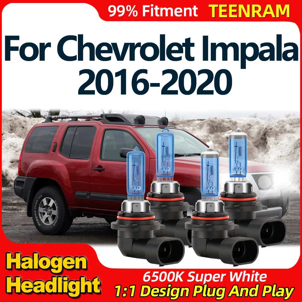 

24000LM Car Xenon Headlight 200W Halogen Lights Bulbs 12V 6500K Plug And Play For Chevrolet Impala 2016 2017 2018 2019 2020