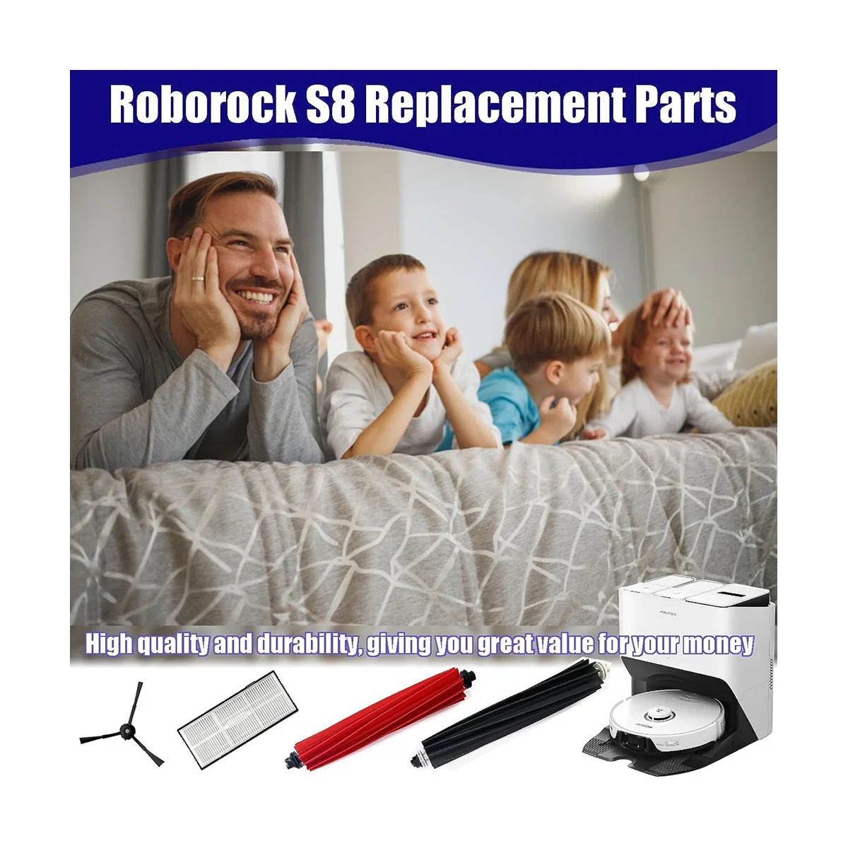 For S8 S8+ S8 Pro Ultra S8 Plus Robot Vacuum Cleaners Main Side Brush Hepa Filter Spare Parts