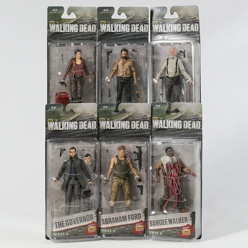 The Walking Dead Abraham Ford Bungee Walker Rick Grimes O Governador Michonne PVC Action Figure Modelo Brinquedos Boneca para colecionáveis