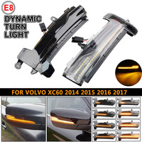 For Volvo XC60 2014 2015 2016 2017 Dynamic LED Flashing Side Mirror Lamps Sequential Blinker Turn Signal Light Indicator