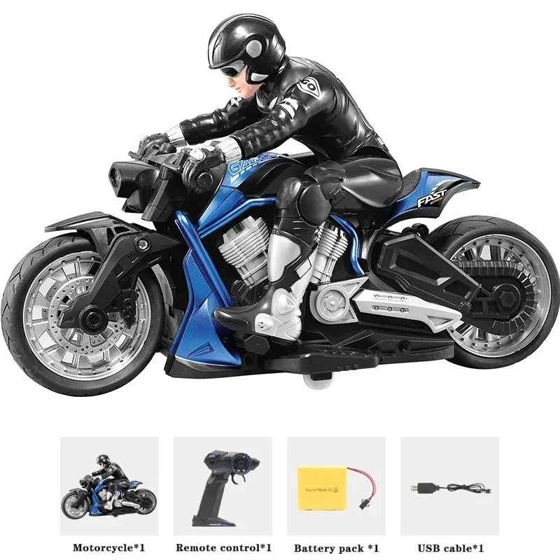 Remote Control Stunt Motorbike 360° Rotation Drift RC Motorcycle Model High Speed USB Charge Climbing Racing RC Car Toy For Kids