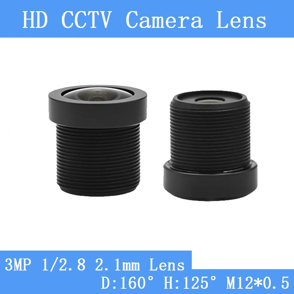 CCTV 1080P Lens 1/2.7'' 2.1mm Lens Wide-Angle D:160° For Full HD CCTV Camera M12*0.5 MTV Mount