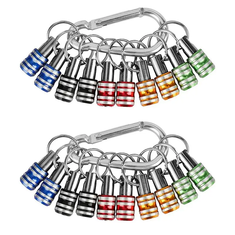 llcs-20pcs-1-4-インチ六角シャンクドライバービットホルダーエクステンションバーキーホルダースクリューアダプタードリルドリルビットホルダー-5-色