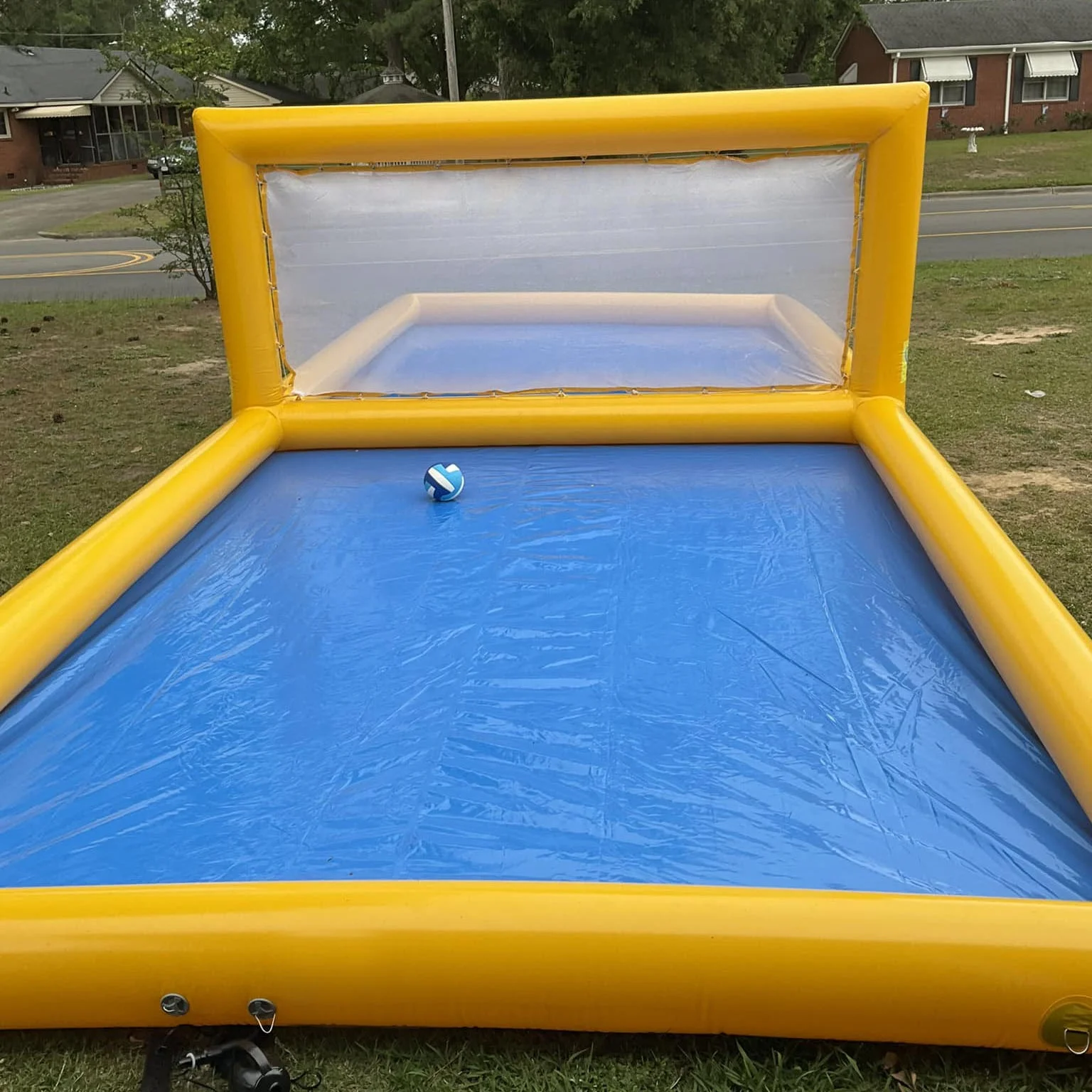 

202633ft большой коммерческий надувной батут из ПВХ, волейбольная площадка, бассейн, озеро, надувная волейбольная водная игра для детей и взрослых, Sw