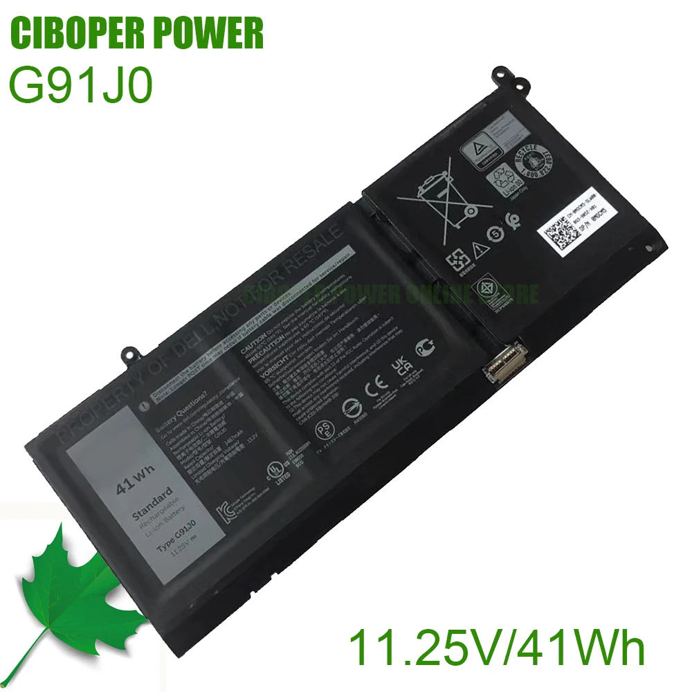 CP Genuine Laptop Battery MGCM5 G91J0 11.25V/41WH V6W33For Latitude 3420 3520 Vostro 5510 5410 3510 3515 3511 Inspiron 5310 3511