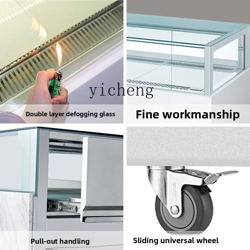 v4 Cake Cabinet Commercial Dessert Mousse Refrigerated Display Cabinet Height Dessert Display Cabinet